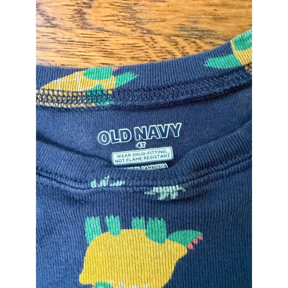Old Navy Boys' Fruit Dinosaurs Short John Pajamas Size 4